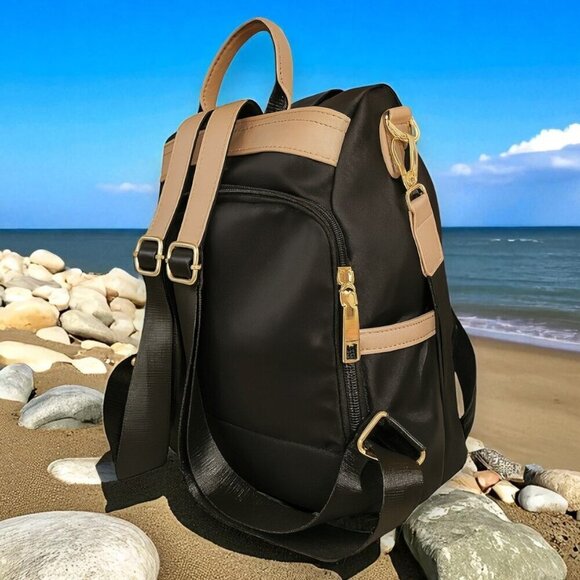 Stylish Black Quilted Waterproof Backpack Versatile & Trendy Adjustable Strap main image 6